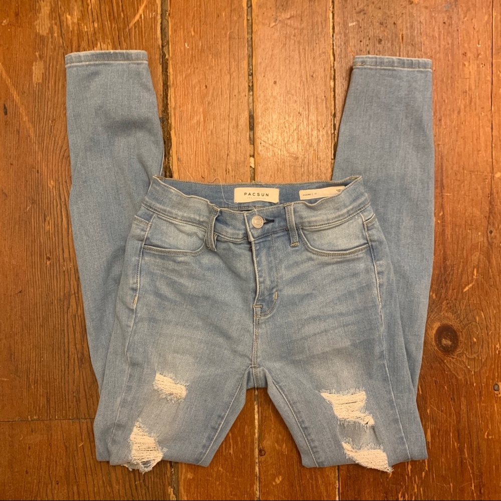 Pacsun Distressed Stretchy Skinny Jeans